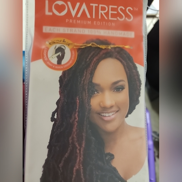 Lovatress Long Styl Crochet 2X Natural Born Locs 18" Color 1B Premium Edition - Picture 7 of 10